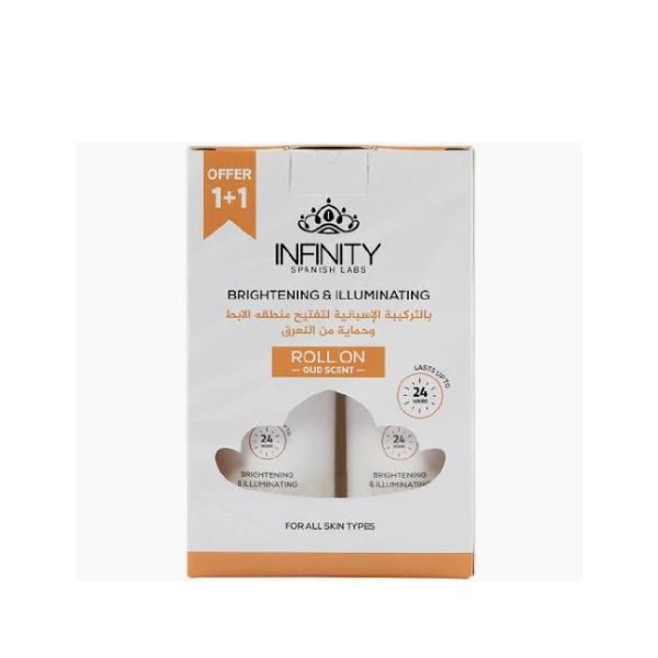 قطعتان من مزيل العرق الدوار المُشرق والمُضيء - عبوة ترويجية برائحة العود