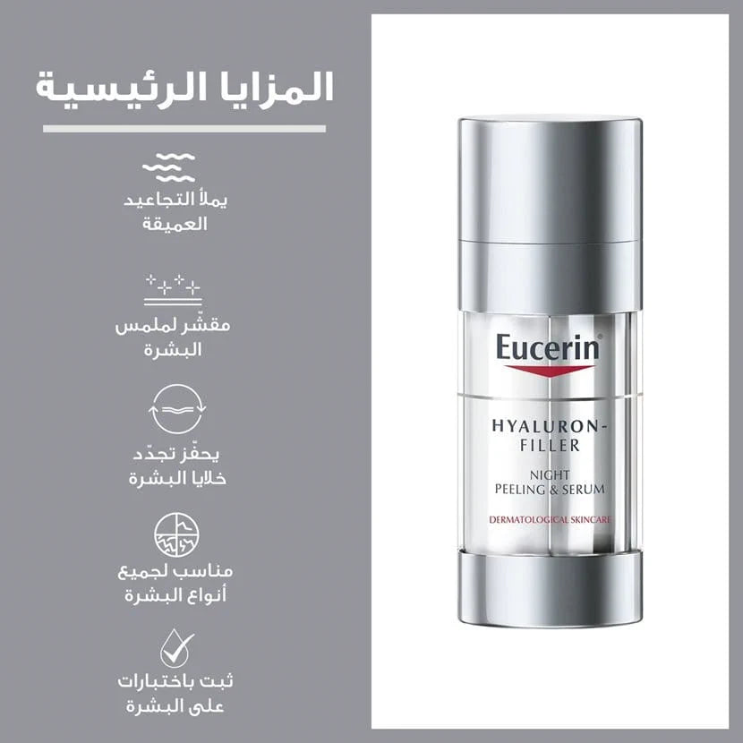 السيروم والمقشر الليلي Eucerin Hyaluron-Filler Night Peeling &amp; Serum
